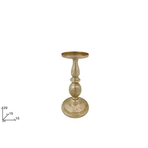 PORTACANDELA 29CM IN METALLO ORO